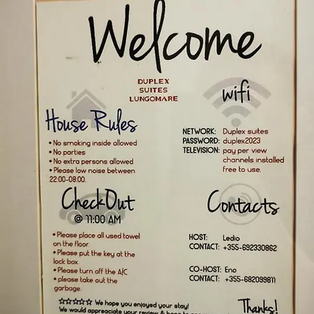 Duplex Lungomare Lägenhet Vlorë